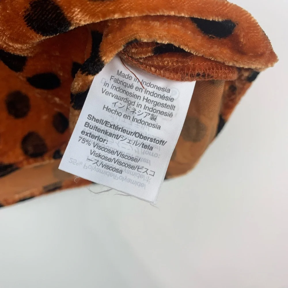 Madewell Velour Ruffle Sleeve Blouse Size XL Orange - Picture 4 of 6